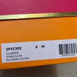 Kate Spade Clarice Ivory Satin And Glitter Heel Brand New Photo 3