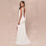LULU’S Splendid Love White Bustier Tie Strap Mermaid Maxi Dress Photo 3