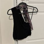 Free People Caroline Black Mock Neck One-Shoulder Top Photo 10