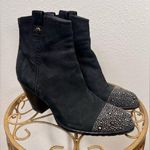 Stuart Weitzman Suede Crystal Studded Bootie Boots Size 6 Photo 0