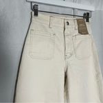 Madewell NWT Cream The Emmett Wide-Leg Full Length Jean: Patch Pocket Edition 23 Photo 4