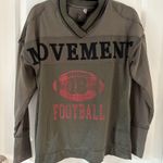 Olive Green Football Graphic Long Sleeve Shirt Photo 0