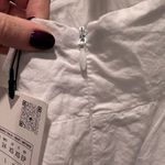 ZARA NWT  White Embroideded Poplin Mini Halter V-Neck Lace Dress XS Photo 8