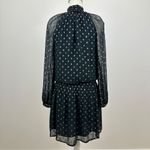 Velvet by Graham & Spenser Dress Chiffon Long Sleeve Black Polka Dot Small Photo 10