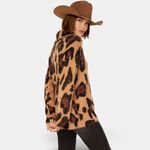 Show Me Your Mumu Women’s Fatima Turtleneck Sweater Cheetah Fever Knit Size XS Photo 1