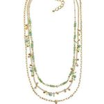 Style & Co Hammered Disc Beaded Layered Pendant Necklace in Gold MSRP $35 NWT Photo 0