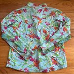 ICIKULS long sleeve floral print swim top size large Blue Photo 4