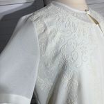 Vintage Beaded Cream Floral Top and Cardigan Set Large Photo 4