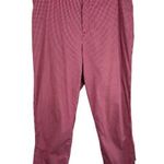 Gap Vintage Red Checkered Lightweight High Rise Cropped Cotton Pants Size 8 Photo 0