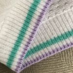 Vintage Embroidered Patchwork Cotton Sweater M White Size M Photo 9