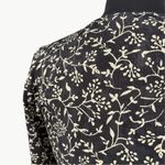 Sézane  Robe Midi Victoriana Dress Two-tone Floral Print | Sz 36 (4 US) | Black Photo 12