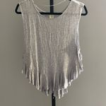 Free People We The Free Uptown Ruffle Tank in Grey Heather Size Small Photo 1