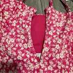 ZARA  New Pink/White Printed Corset Sweetheart Neckline Corset Bodysuit Size S Photo 12