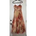 Hutch  Smocked Tulle Gown Dress Taupe Red Size Medium NWT Wedding Romantic Fairy Photo 1