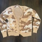Lucky Brand Natural Camo V-neck Button Front Long Sleeve Cardigan Photo 1