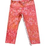 Alo Yoga Airbrush Orange Geometric Print Capri Leggings Size Medium Photo 2
