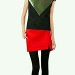 Kate Spade Saturday Black and Green Diamond Stitch Applique Top Size Medium Photo 0