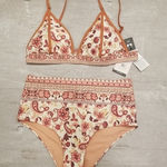 Rip Curl 💕💕 Desert Dawn Bikini Banded Triangle Top (M) + High Waisted Bottom (S Photo 0