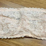 Aerie Bra Womens 36D Pink Floral Lace Bandeau Bralette Strapless Underwire Photo 0