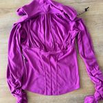 Free People Movement Purple Hooded Shirt Top Photo 4