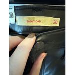 Levi's  Pants Women 26 Black Faux Leather Baggy Dad Mid Rise Straight Leg NWT Photo 8