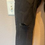 Abercrombie & Fitch Black Washed Ankle Straight Ultra High Rise Distressed Jeans Photo 5