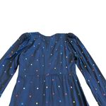 Farm Rio Lucy Dots V-Neck Dress Navy Colorful Long Sleeve Shift Size Small NWT Photo 10
