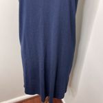 Naadam Navy Blue Silk Cashmere Mini Sleeveless Shift Dress‎ Medium M Photo 5