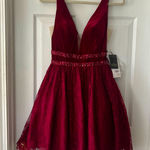 Coya Collection Burgundy Fairy Grunge Mini Dress Womens Size Small NEW *FLAW Photo 0