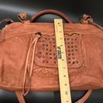 MONI MONI Cinzia Moniaci Brown Italian Leather Studded Splendor Tote Satchel Bag Photo 7