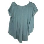 Free People  We the Free Sammie V Neck Short Sleeve Flowy High Low Tee Shirt XS Photo 5