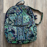 Vera Bradley  Blue‎ Rhapsody Paisley Floral Quilted Cotton Backpack Travel Bag Photo 0