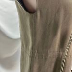 Lafayette‎ 148 New York Womens Shift Dress Olive Green Cap Sleeve Back Zipper Size M Photo 6