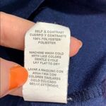 Hot Tempered Womens Blouse Top Shirt Colorblock Silky Pullover Pink Blue Medium Photo 9