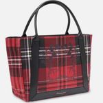 Victoria's Secret New   Red Plaid Holiday Tote Bag Christmas 2021 Large Travel Photo 1