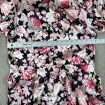 Bardot NWT  Floral Mini Dress Ruffle Samara Rose‎ Party Cocktail Black Pink S Photo 5