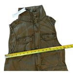 Max jeans Utility Vest XS Olive Green Sleeveless Zip Button 100% Tencel Photo 4