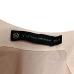 Vix Paula Hermanny Zoey Linen Midi Dress Nude Tan Wrap Style Women’s Size XS Photo 10