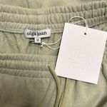 Olga Joan Green High Rise Wide Leg Elastic Waist Hemp Blend Lounge Sweatpants 12 Photo 5