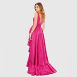 Mac Duggal 67835 Pink Taffeta High Low Ruffle Gown Dress Photo 3