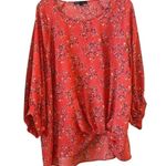 Gibson  Women's Floral Print Knot Blouse 3/4 Sleeve Size XL Photo 0