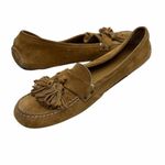 J.Crew  Fringe Trim Suede Brown Leather Loafers Photo 4