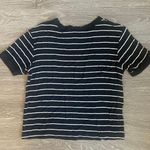 American Dream Black And White Striped Tee Photo 1