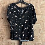 Buffalo David Bitton Women's Black Floral Tie Front Top Size L Photo 1