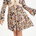 Torrid  Gauze Lace Up Skater Mini Dress Floral Ivory 3X Photo 0