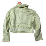 Cider  Light Green Fleece Sherpa Winter Coat Short NWT Medium Photo 3