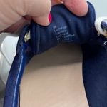 1901  Women’s size 9 blue suede shoes with pink trim. Photo 7