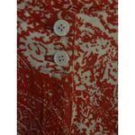 Etcetera Women's Red & White Paisley Print Cotton Blend Cropped Pants Photo 2