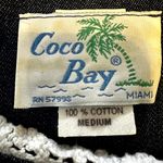 Vintage Coco Bay Nightgown USA 80s Pockets Cotton Ruffle Button Front Chambray M Blue Size M Photo 3