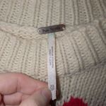 Free People I Heart You Wool Blend Crop Sweater XSmall Red/Cream Photo 2